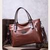 Luxe Handtas Dames Tote Bag Vintage Gewaxt Leer Schoudertas voor Werk Reizen Herfst Winter Nieuwe Mode Portemonnee