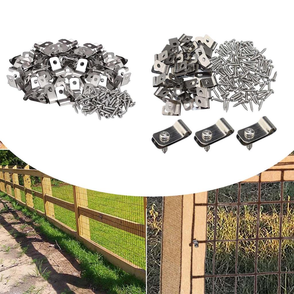 100 Pieces Fence Wire Clamps 12-16 Gauge Welded for Metal Agricultural