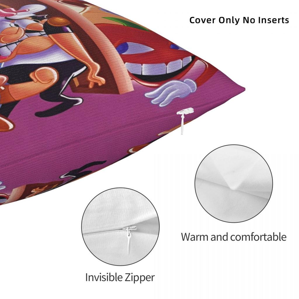 Pizza Tower Game Lover Pillowcase Accessories Soft Cushion Cover Throw Pillow Cover Sofa Decorations Square Multi Size