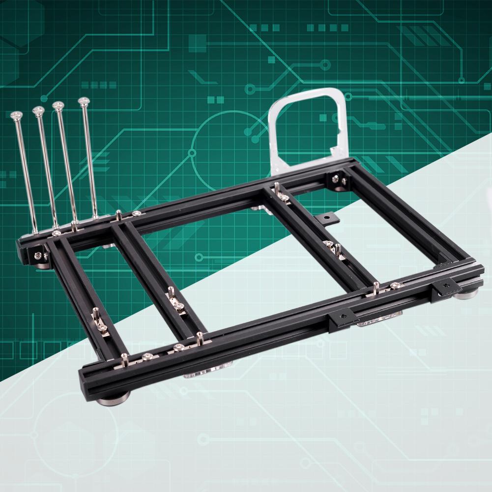 DIY Open Design Aluminum Alloy M ATX Computer Case Overclocking Test Platform (Full Black S)