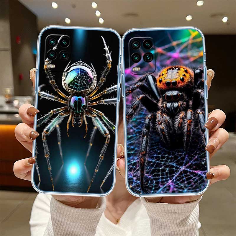NH40 Spider Transparent Phone Case for LG K22 K30 K40 K40S K41 K42 K50 K50S K51 K51S K52 K61 K62 K71 K92 Q60 Q61 V40 V50 V60