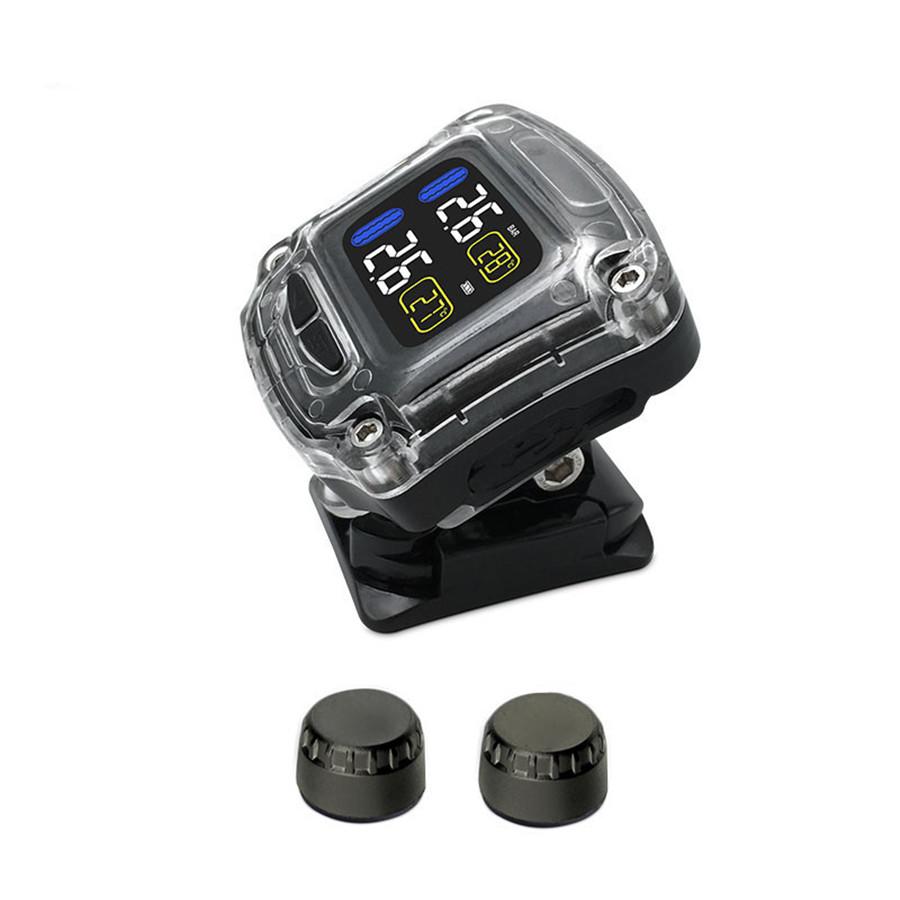 Motorcycle Tire Pressure Monitoring System with Wireless Waterproof Motorcycle T