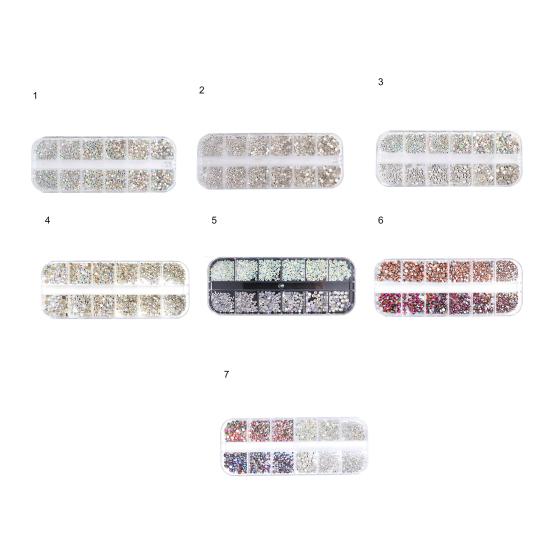 Nail Decor Multi-Color Nail Art Flat Bottom