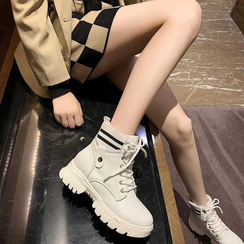 Fashion Snow Cotton Boots Women's 2025 New Casual Versatile Autumn and Winter Cotton Shoes Velvet Warm Thickened Short Boots
