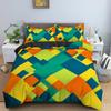 Pillowcase King Queen Twin Size with Colorful Geometry Duvet Cover Bedding Set for Bedroom 3D Printed Luxury Quilt Covers Tool