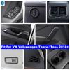 Auto Head Lights Switch / Water Cup Holder Cover Trim Accessories For VW Volkswagen Tharu / Taos 2018 -  Carbon Fiber Look