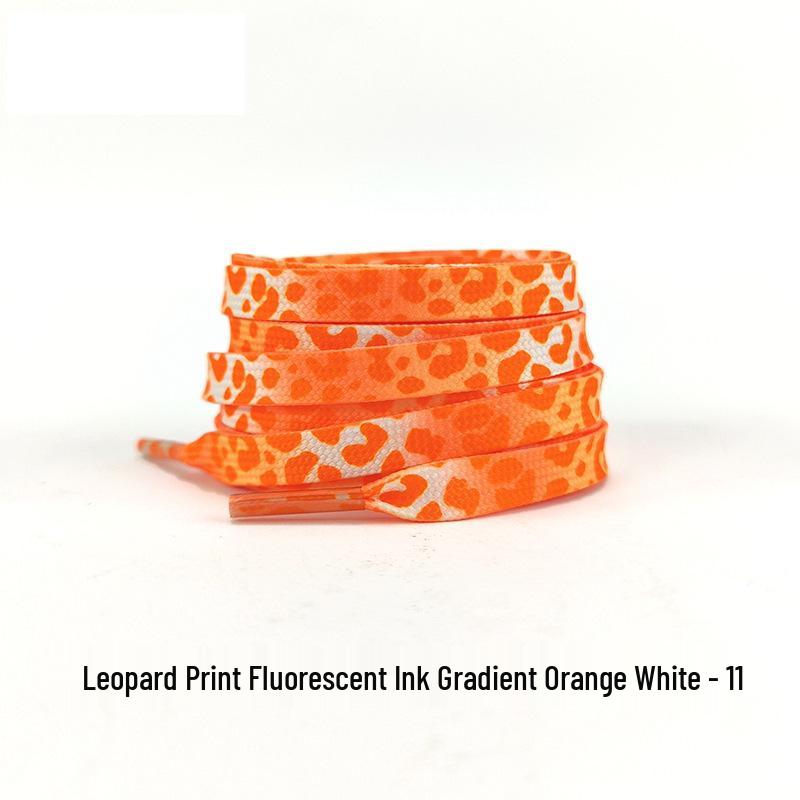 Fluorescent Leopard Tie-Dye Shoelaces for AJ1, AF1, Canvas Unisex Shoes