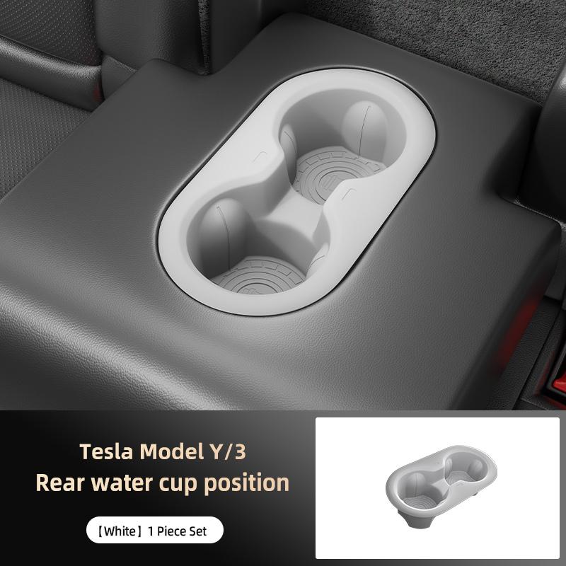 XLGJS1 Suitable for Tesla Model Y Juniper 2025 Interior Accessories Cup Holder Silicone Drink Holder Suitable for Back Seats