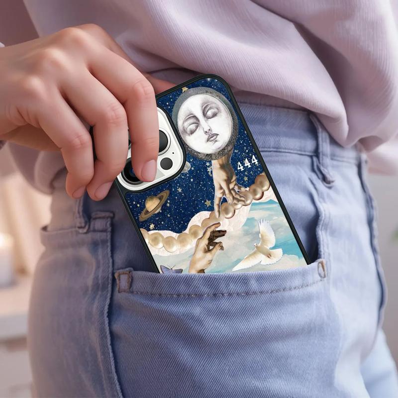 Love Sun Moon Phone Case For iPhone 17 Air 15 16e 14 13 Pro Max Coque 12 11 Pro Max PLUS cover