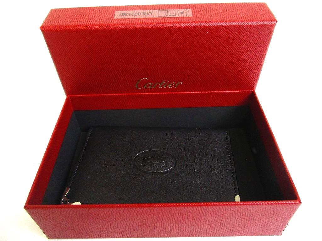 Authentic Cartier Must De Cartier Black Leather Card Holder #b096  Open Box