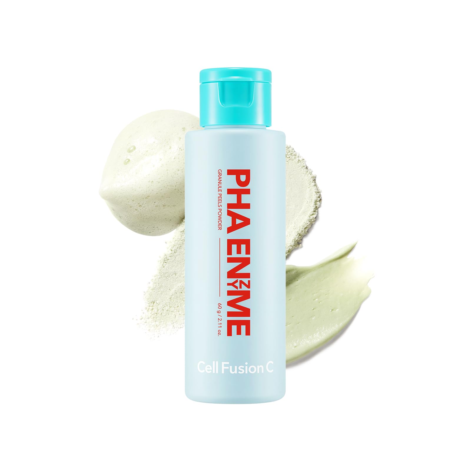 Cell Fusion C PHA Enzyme Granule Peel Powder 60g [Enzyme Cleanser, High-Concentration Papain Enzyme, Green Clay, Exfoliation, Pore Cleansing, Low