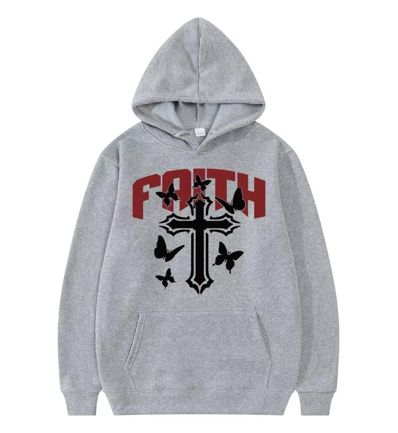 2025 high-quality new cross-printed long-sleeved casual hoodie and sweatshirt autumn and winter new sweater