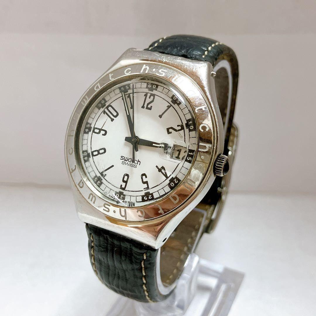 Used Working item Men s Unisex Swatch Watch Date YGS406 New battery