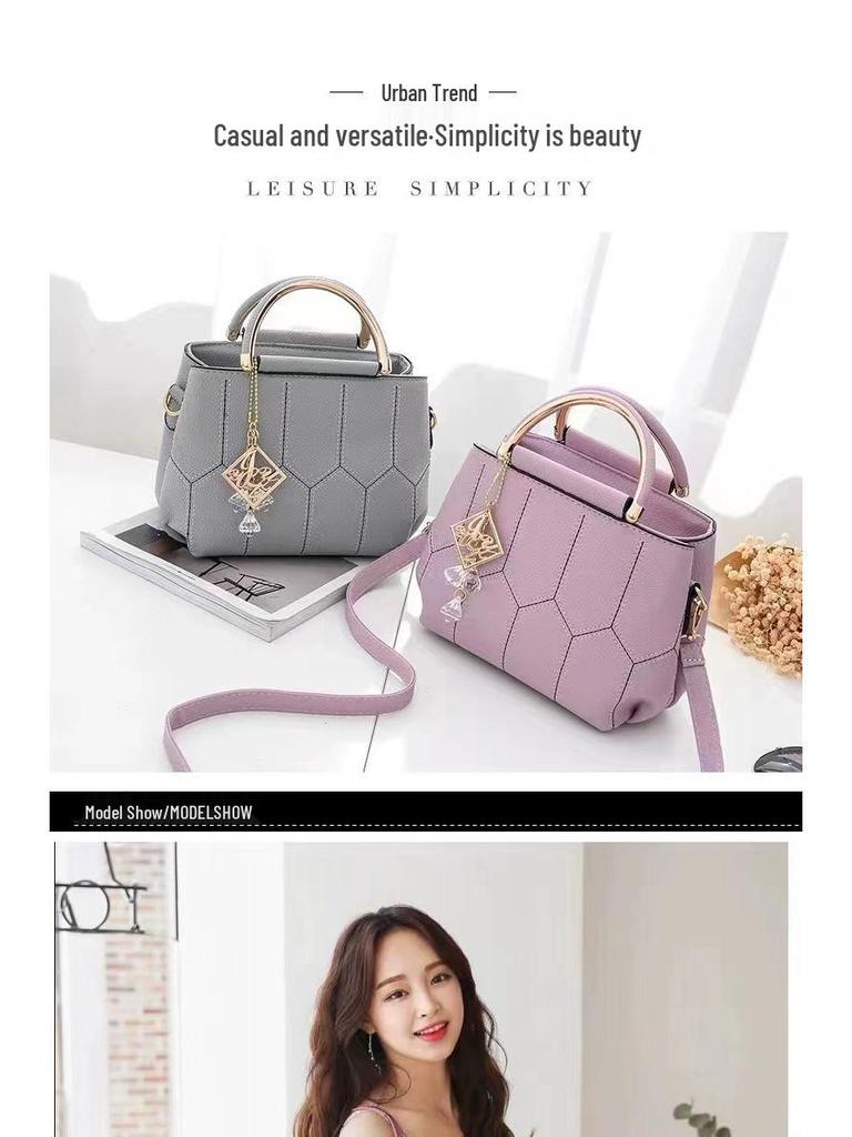 Bolsa Transversal Bordada da Moda: Bolsa de Ombro Elegante e Simples