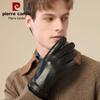 Pierre Cardin Men's Plush-Lined Goatskin Touchscreen Gloves