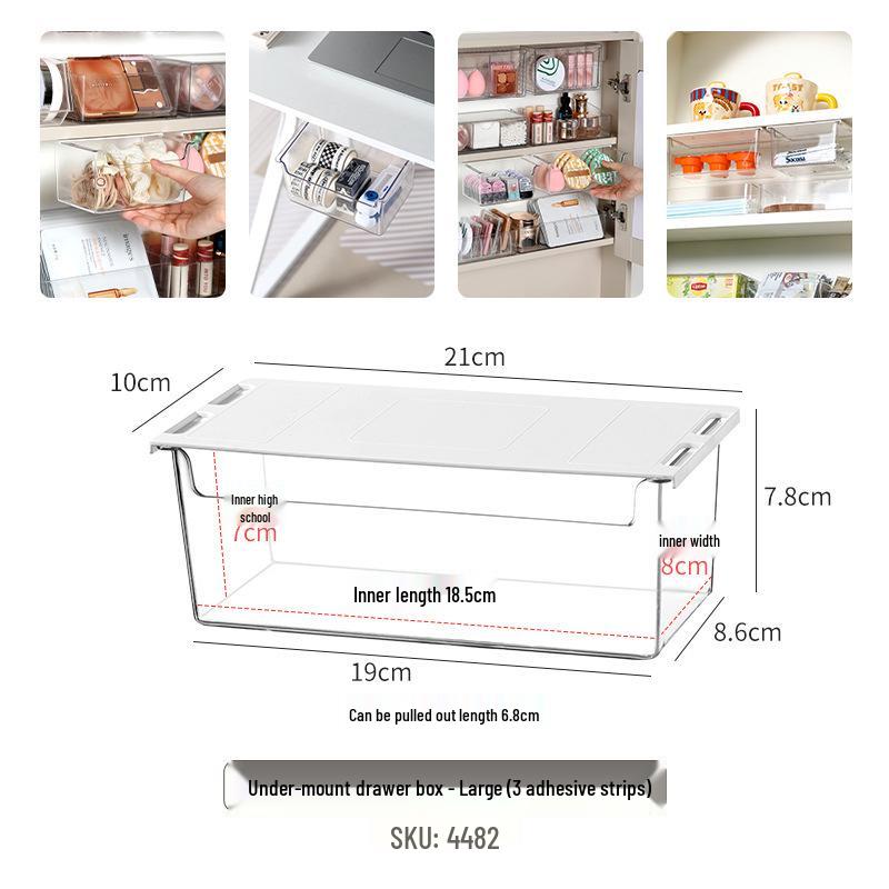Armoire Miroir de Salle de Bain en Acrylique & Support de Rangement pour Cosmétiques