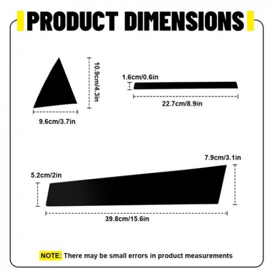 8X Glossy Black Pillar Posts Door Window Trim For Hyundai Elantra 2017- EXV