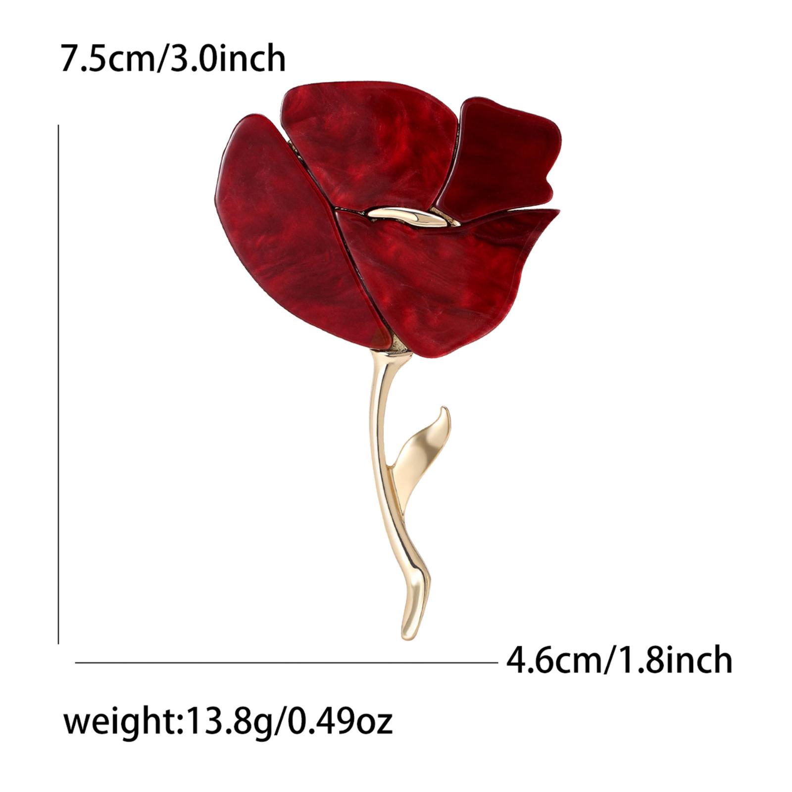 

, Elegant, And Stylish Alloy Resin Rose Brooch One Size