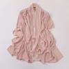 High Quality Satin Chiffon Hijab Scarf Shawls Drape Long Scarf Women'S Pleated Scarf Big Size Turbans For Women Krepp Hijabs