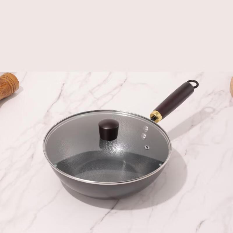 

ZISIZ Hammered Iron Non-stick Wok