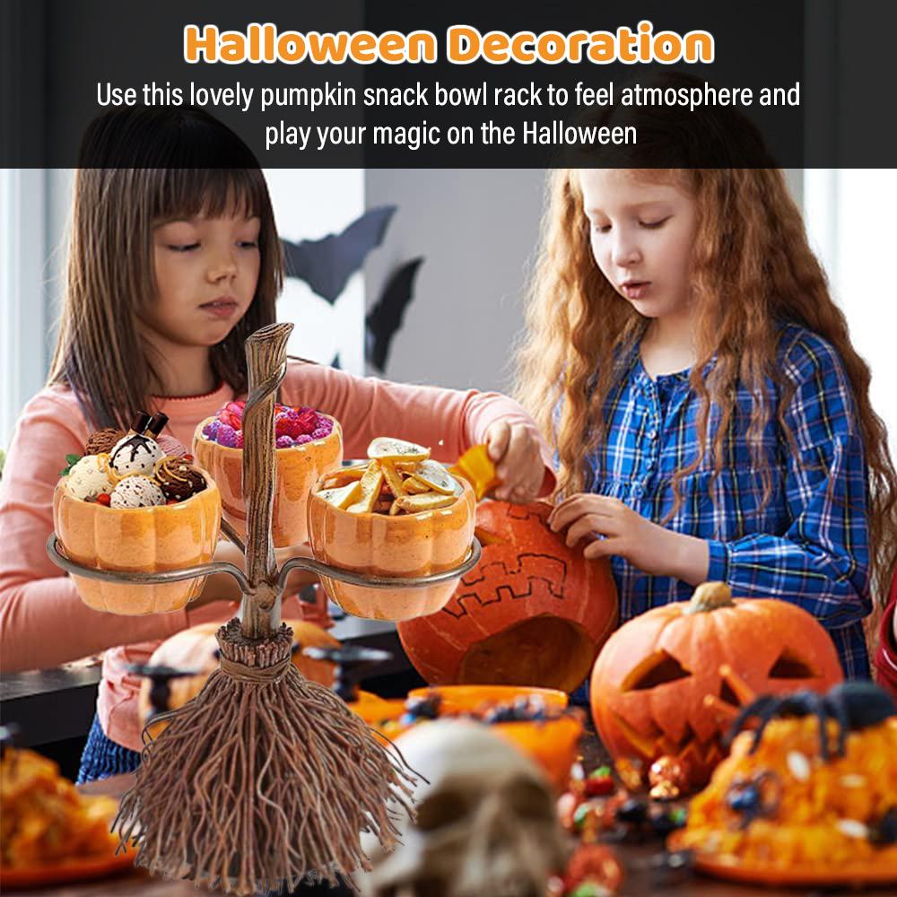 Halloween Kürbis Snack Schüssel Stehen Faltbare Tabletts Stehen Candy Display Turm Kreative Salat Schüssel