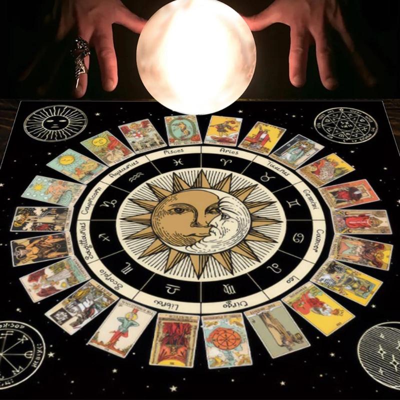 Board Game Pad Astrological Oracles Table Cover Card Mat Divinations Tablecloth