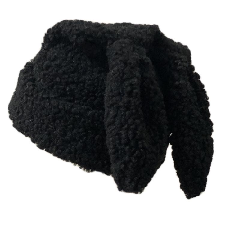 Trendy Rabbit Ears Knitted Hat Funny Casual Windproof Beanie Knit Cap All-match