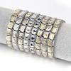 Neue Mode Damen Mann Italienischer Charm Herz Blume Schmetterling Kreuz Delfine Edelstahl Elastisches Armband Gliederarmreif