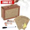 Euro Dollar Saving Money Box Handmade Wooden Cash Vault Piggy Bank with Money Goals Numbers for Kids Adults Gifts