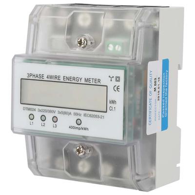 220/380V 5-80A Energy Consumption Digital Electric Power Meter 3 Phase 4P KWh Meter with LCD Electric Power Meter Energy Meter