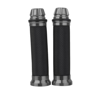 Universal Motorcycle Rubber Gel Hand Grips for Handle Bar End Titanium