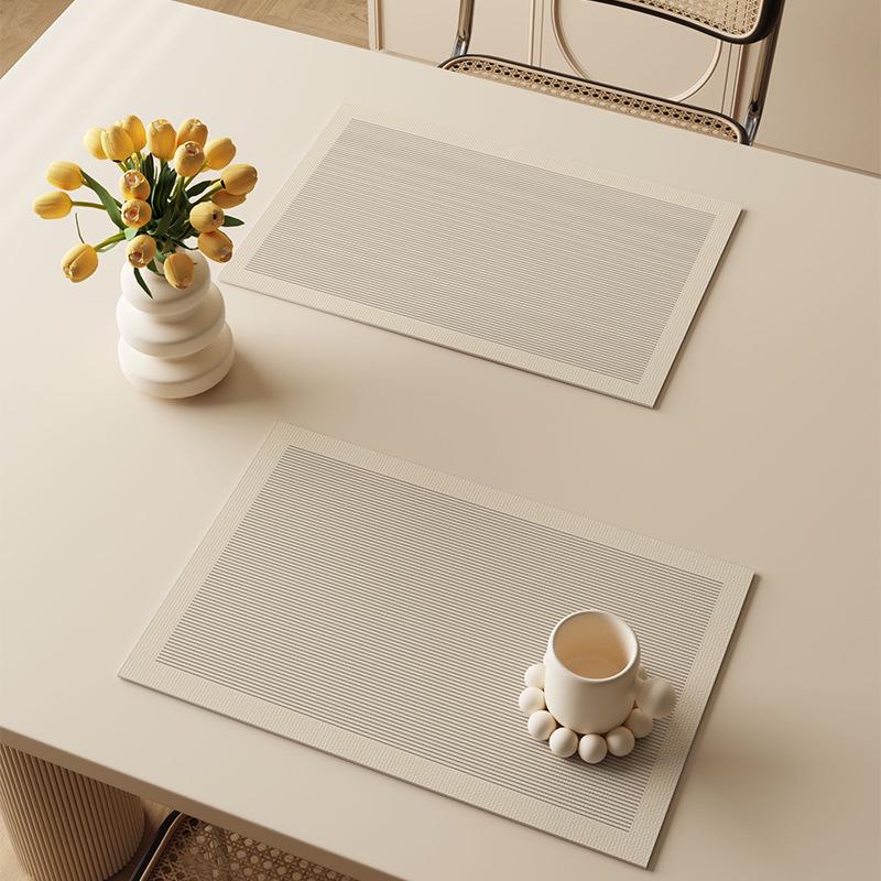 Wabi-Sabi Leather Placemat: Waterproof, Oil-Proof, Heat-Resistant, Light Luxury Table Mat for Hotel and Western Dining.