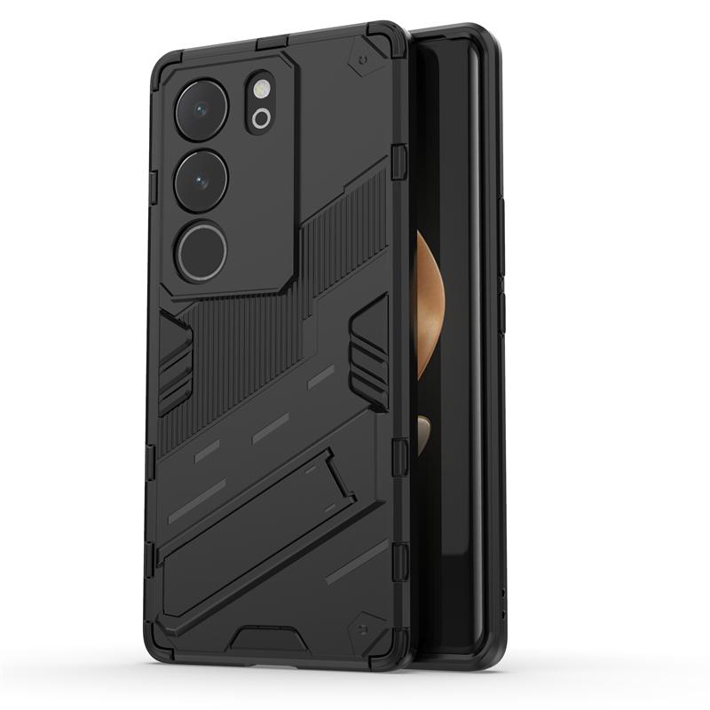 

Для Vivo V29 Чехол Vivo V29 Capas Новый противоударный защитный бампер для линз телефона с подставкой и держателем Fundas Vivo V29 V 29 For Vivo V29 чёрный