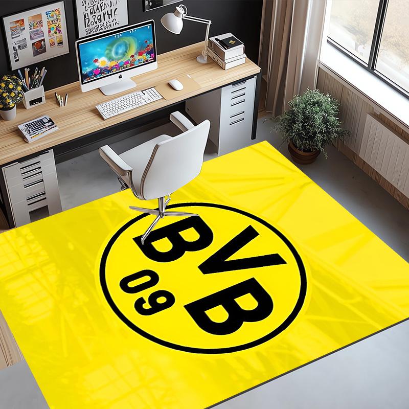 Borussia Dortmund Muster Teppich, Innen-/Außenmatte, für Picknick, Spielzimmer, Schlafzimmer, Büro, Wohnzimmer, Heimdeko Teppich, Geburtstagsgeschenk