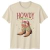 Howdy Chirstmas Western Christmas Holidays Unisexs Unisexs Graphic Tee Boots