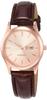 Arias Amalfidia Analog Watch with Day and Date Leather Pink Display, Waterproof, Strap, Dial, Brown, A45L01, Women's