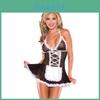 Sexy Lace Lingerie French Maid Cosplay Costume Set Halloween Party Outfit