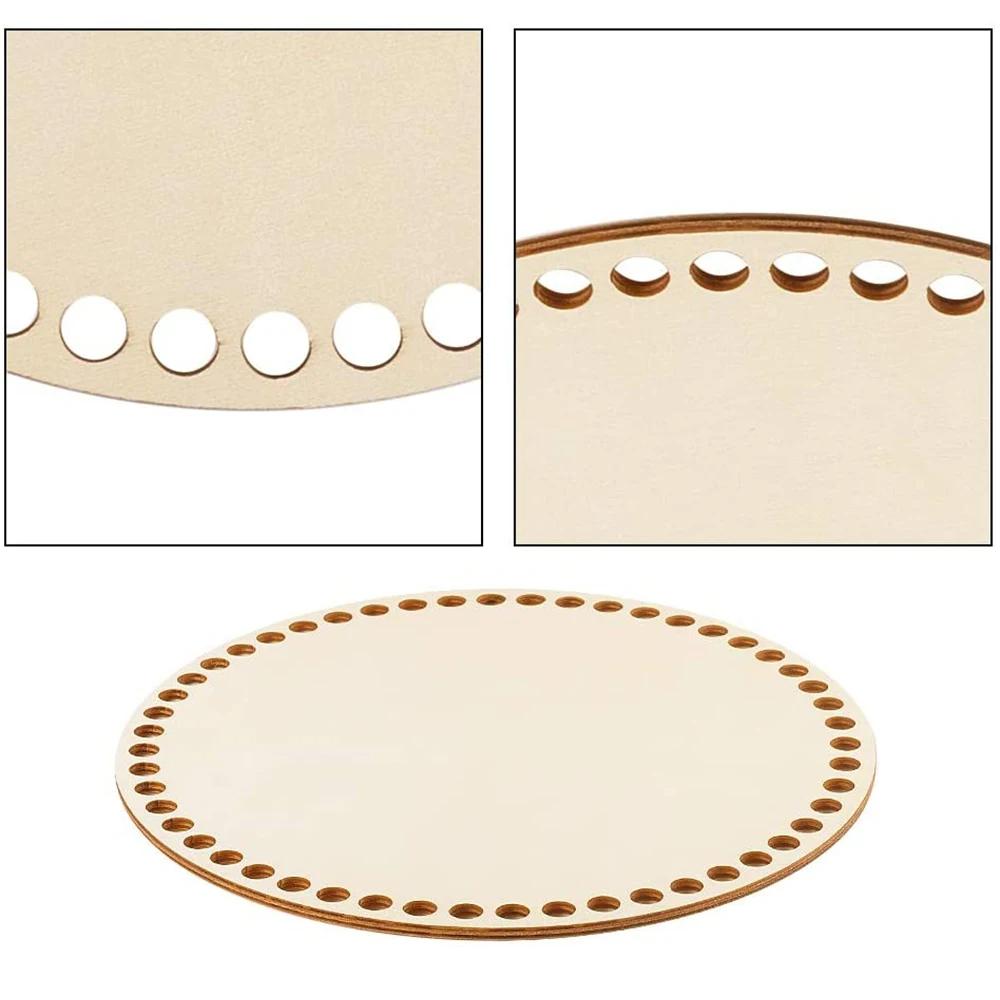 2 Stück Holz Kreativ Kreisförmig Hohlmuster Taschenboden DIY Holzwebprodukte Und Heimdekoration