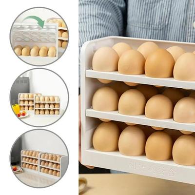 Automatische Rollende Eierdoos Houder voor Koelkast Vershouddoos Eiermand Opbergcontainers Keukenorganizers Meerlaags Rek