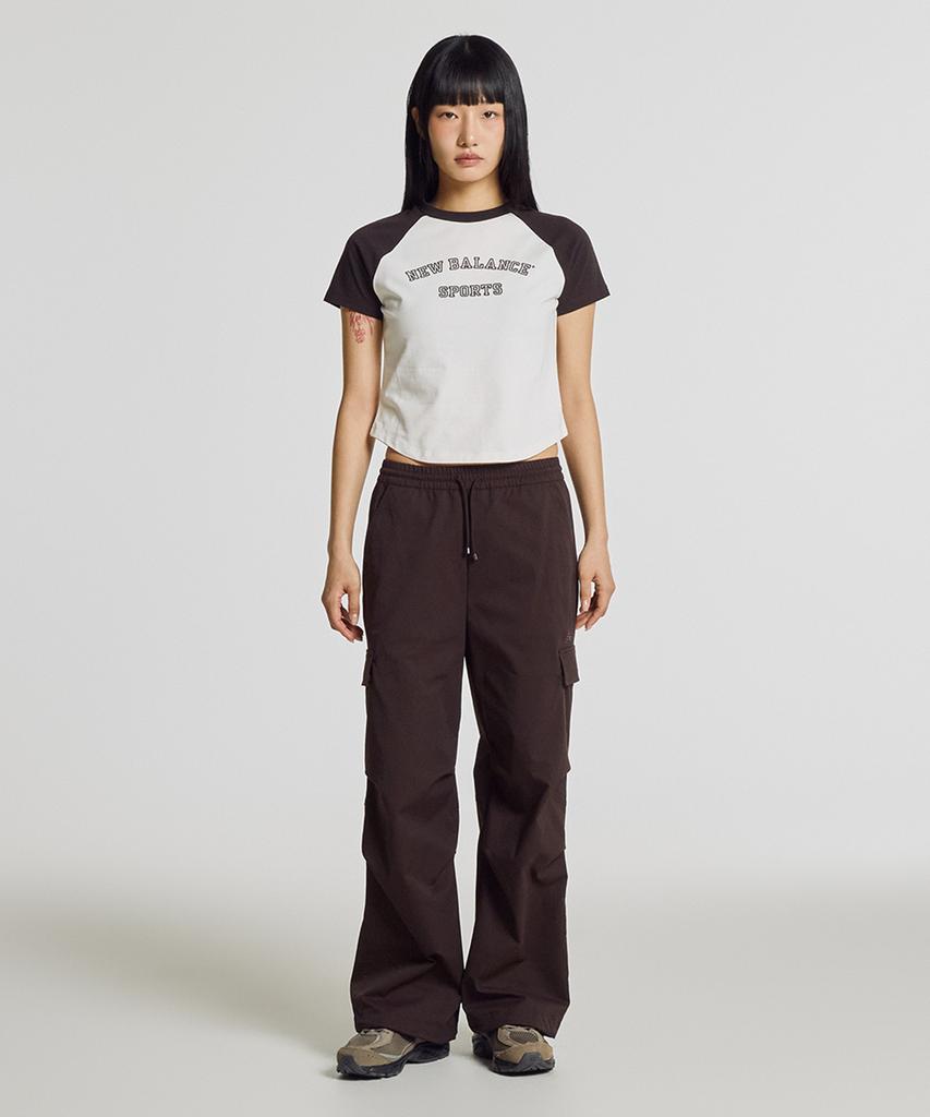 Nyuballanseu Nbntg2W322 / Women Essential Woven Cargo Wide Pants (Brown)