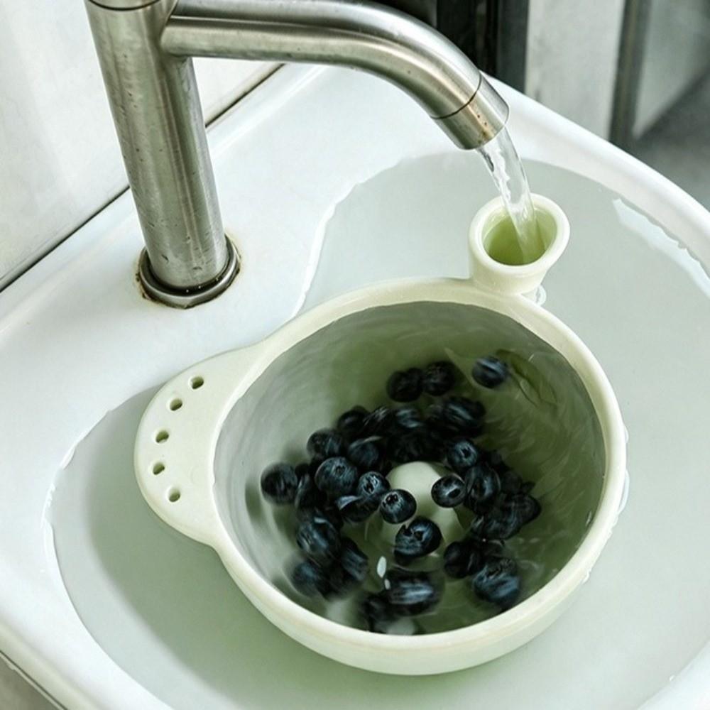 Large Capacity Ceramic Berry Washer Self-Rotating Fruit Cleaner Easy To Clean