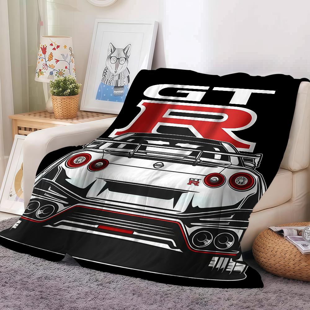Fashion Print G GTR Blanket For Sofa Office Bed Plane Travel Sleep Read Relax Camping Soft And Warm