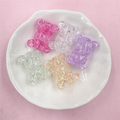 High Quality Fashion DIY Bursting Bear 5PCS 18.5*22.5mm Acrylic Accessories Bracelet Transparent Handmade Necklace Jewelry Making