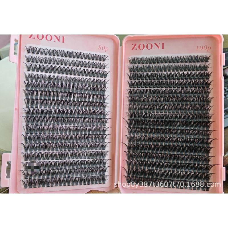 Diy Segmented Single Cluster False Eyelashes 30D-100D Dense D Warped Large Capacity Multi-Hair Eyelash Book