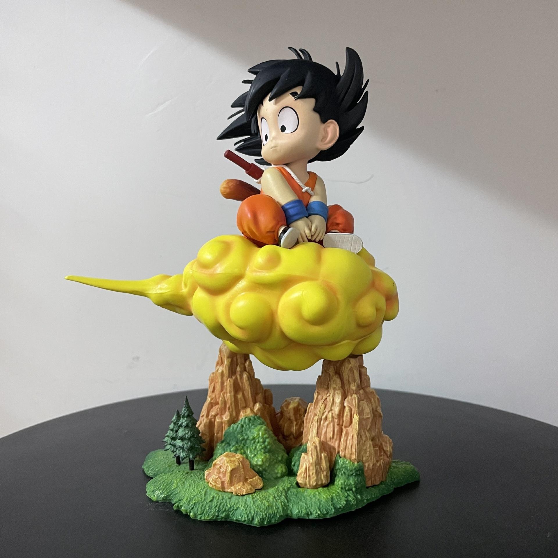 Super Saiyan, Somersault Cloud, Childhood, Little Wukong, Cloud Riding Sitting Statue, Doll Ornament, Boxed Figure