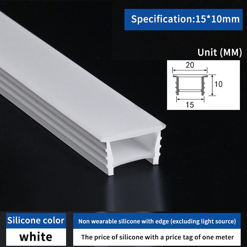 1 Piece Soft Recessed Silicone Diffuser Channel For 5050 Cob Flexible Ribbon Strip Light 1/3/5M Embedded Led Neon Rope Tube