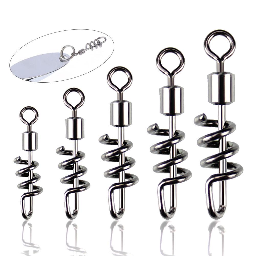 

20pcs Rolling Swivel With Screwed Snap 27mm/24mm/21mm/18mm/16mm Multi Size Fishing Connector Fishing Accessories 8##1