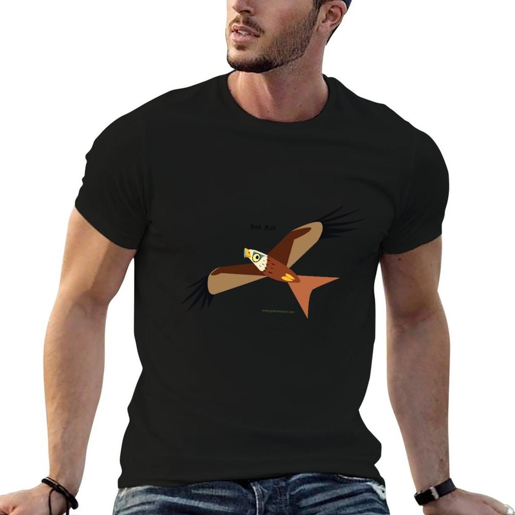 Red Kite Caricature Tshirt Modern Print Casual Tshirt