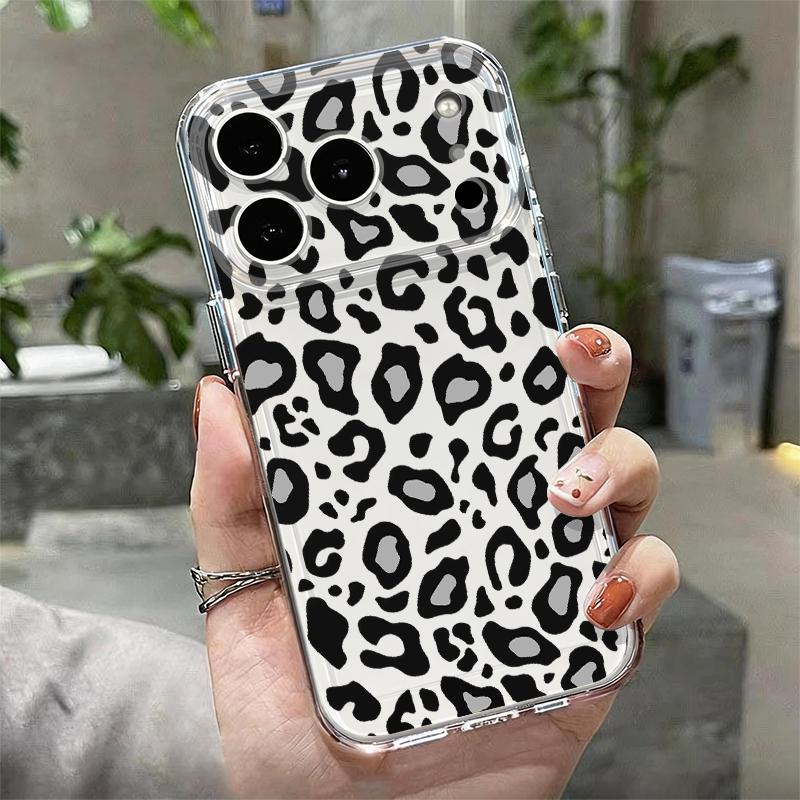Colorful Leopard Print Phone Case For iPhone 17 Pro Max Coque iPhone 16 15 14 13 12 Pro Max 11 Clear TPU Silicone Soft Cover
