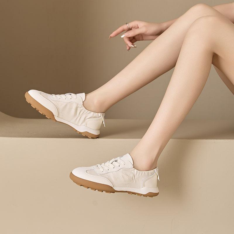 Leather High Quality. Leather Casual Sports Little White Shoes Women's Ballet Summer